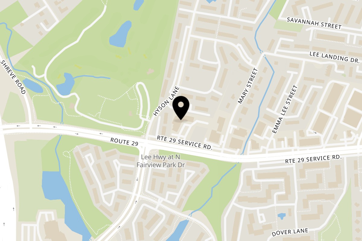 Map showing the location of La Estancia Churrasqueria on 7810 Lee Hwy in Falls Church